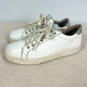 Blackstone White RL90 Low Top‎ Sneaker with Silver Accents